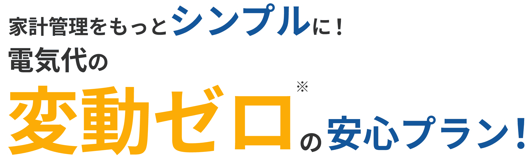 家計管理をもっとシンプルに！電気代の変動ゼロの安心プラン！