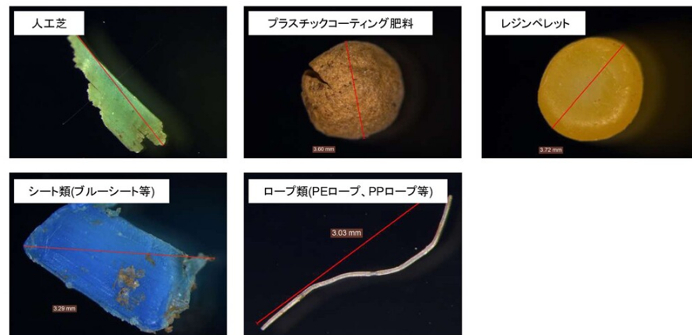 河川中から見つかったマイクロプラスチック